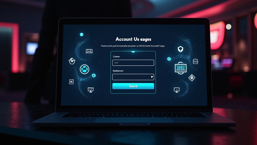 Fluxo de criação de conta com etapas de registro em tela digital