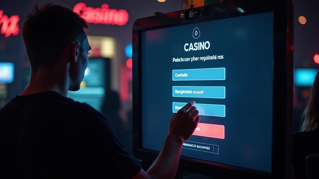 Tela de cadastro e ativação de conta em ambiente de cassino digital