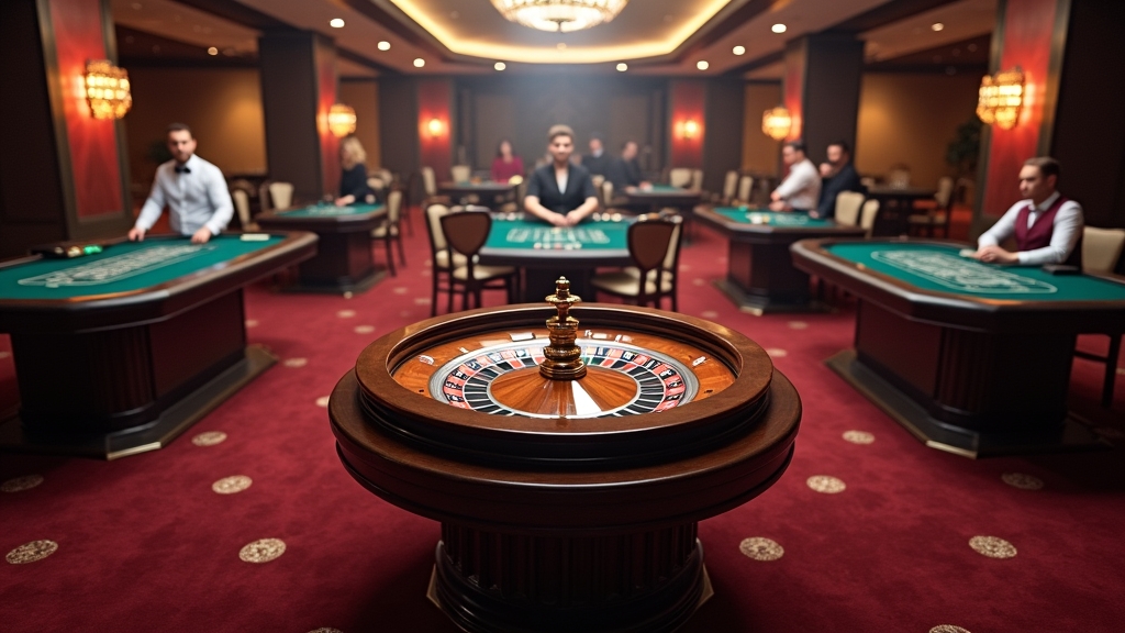 Sala de cassino ao vivo com mesas variadas para perfis diferentes de jogador